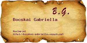Bocskai Gabriella névjegykártya